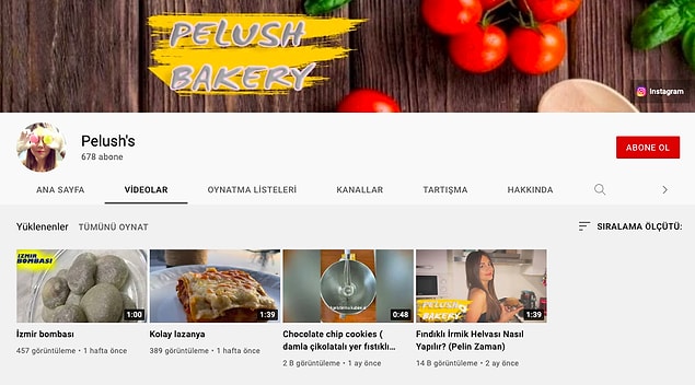 Aynı zamanda tarif videoları paylaştığı bir de YouTube hesabı var.