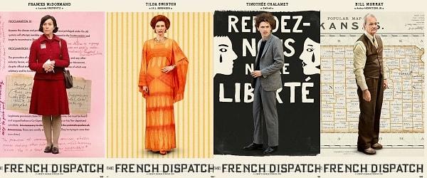 4. The French Dispatch'ten karakter posterleri yayımlandı.