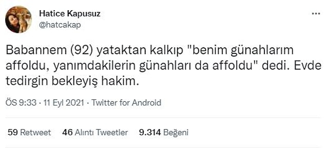 12. Çok şükür...