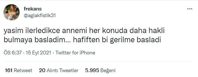 13. Yaş ilerledikçe anlaşılıyor.