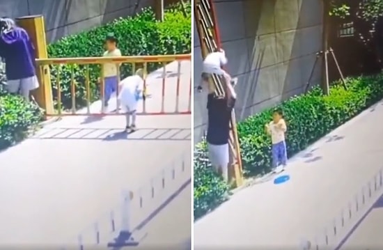 Çocuklarını Kollu Bariyerin Altından Geçirmek İsteyen Anne Hayatının Şokunu Yaşadı