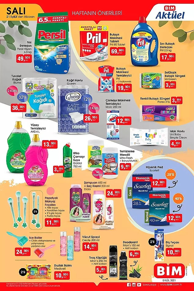 BİM'de bu hafta Papatyalı 2’li Makyaj Fırçaları 11,90 TL.