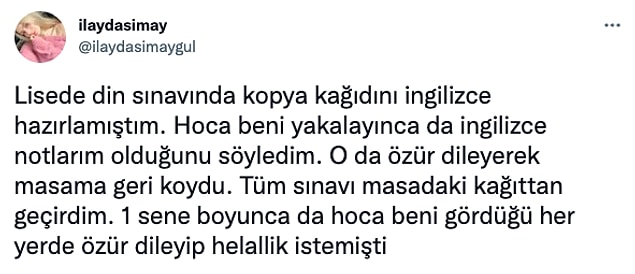 1. Twitter'da @ilaydasimaygul adlı kullanıcı, başına gelen komik bir kopya çekme anısını paylaşınca,