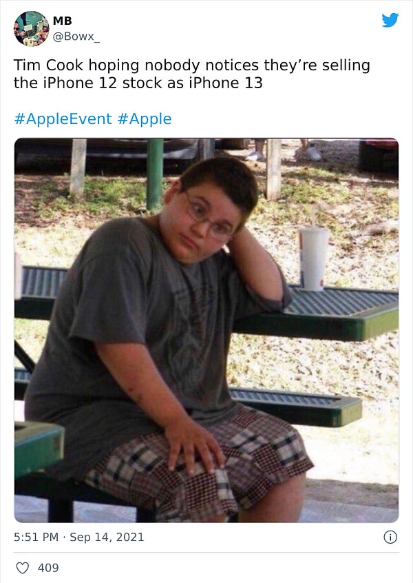 11. Тим Кук, надеясь, что никто не заметит того, что они продают iPhone 12 как iPhone 13