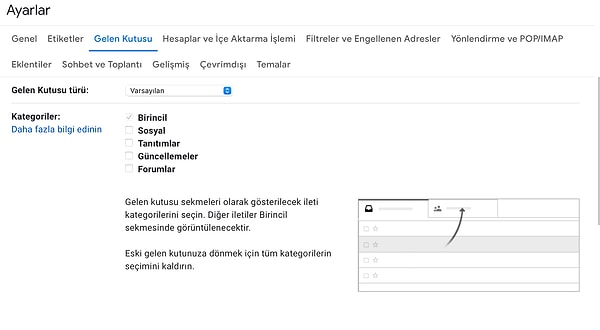 4. Sürekli görmek istemediğiniz sekmeleri kaldırabilirsiniz.