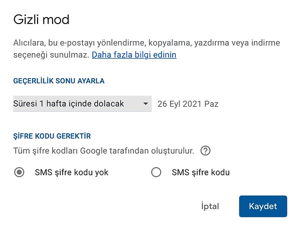 8. Gmail'de "Gizli Mod" özelliğini nasıl kullanabileceğinizi biliyor musunuz?