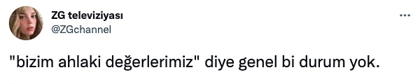 5. Herkesin ahlakı kendine...