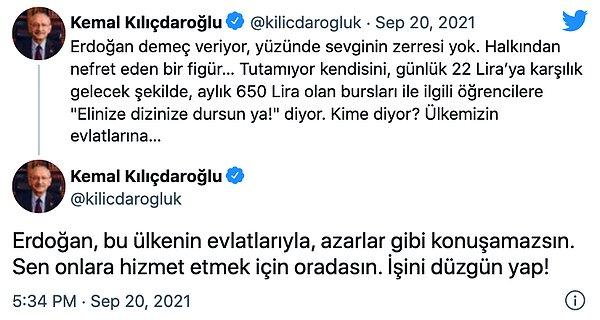 Kılıçdaroğlu, yaptığı paylaşımlarda şu ifadeleri kullandı:
