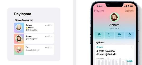 7. Sağlık uygulamasına artık tüm ailenizi ekleyebilecek, aile üyelerinizin paylaşıma açık sağlık verilerini ve uyarılarını kontrol edebileceksiniz.