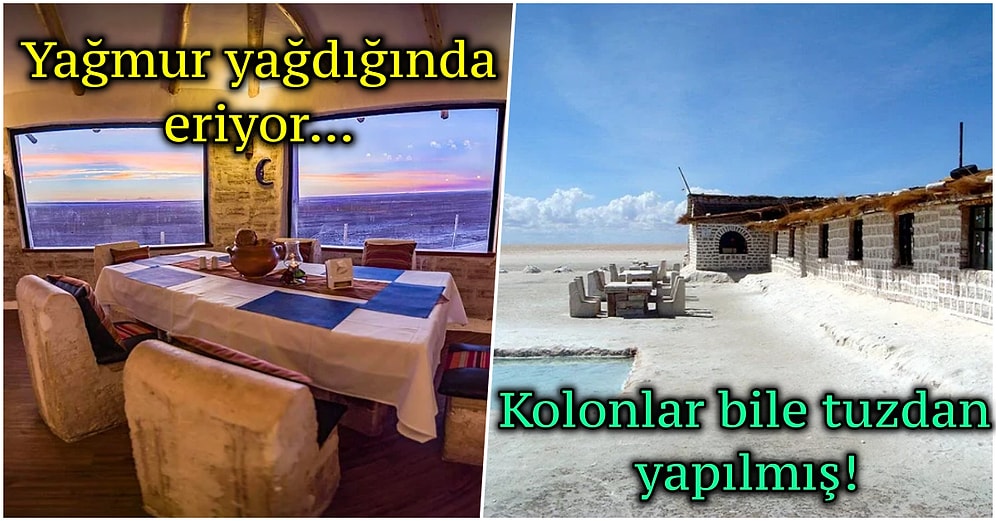Bu Otelde Duvarları Yalamak Yasak! Yatağından Masasına Kadar Tamamen Tuzdan Yapılmış Bolivya Oteli