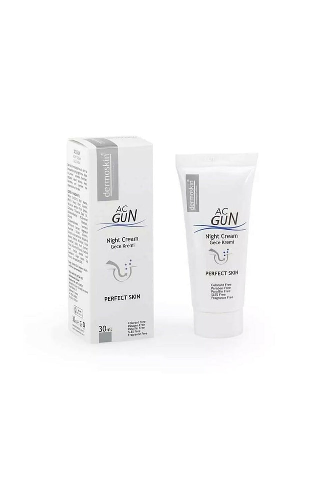18. Dermoskin Acgun Sivilce ve Akneli Ciltler için Onarıcı Gece Kremi