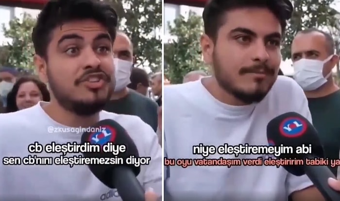 Cumhurbaşkanını Eleştirdiği İçin Laf Yiyen Genç İsyan Etti: 'Niye, Gökten mi İndi, Vahiy mi İndi Ona?'