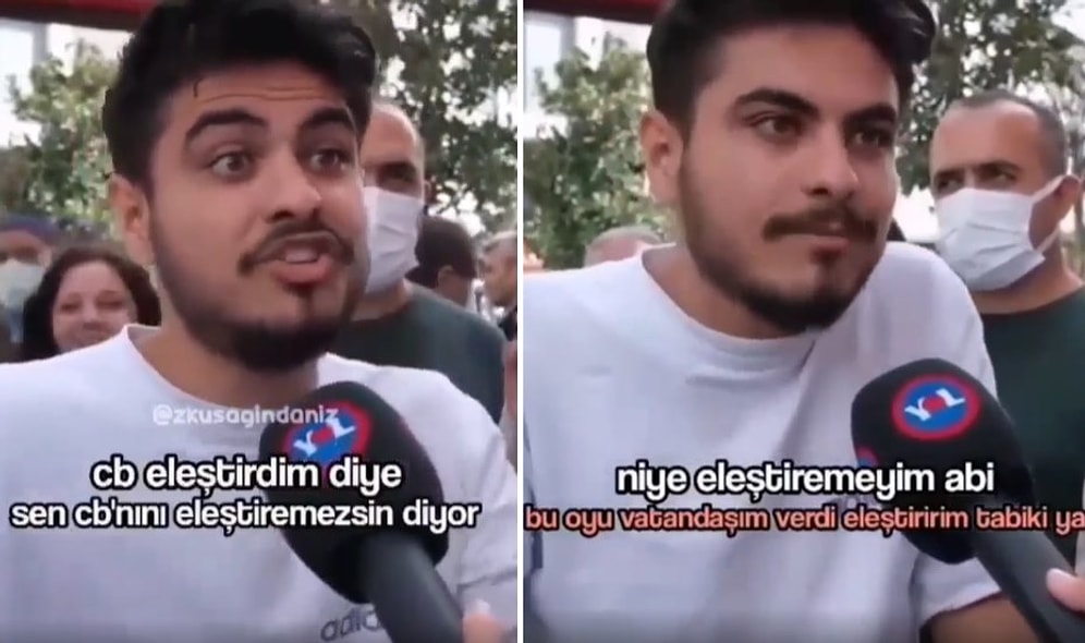 Cumhurbaşkanını Eleştirdiği İçin Laf Yiyen Genç İsyan Etti: 'Niye, Gökten mi İndi, Vahiy mi İndi Ona?'