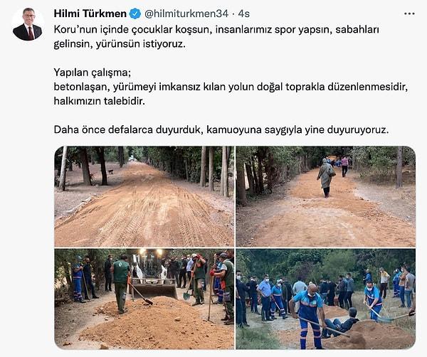 Belediye Başkanı Hilmi Türkmen'in ise iddialara yanıtı şöyle oldu 👇