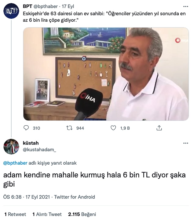 5. Büyük zararmış sana.