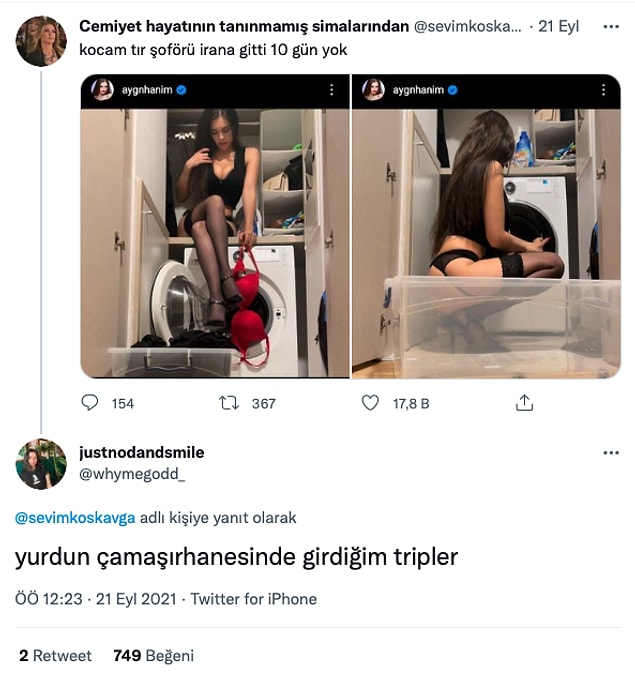 15. "Foto çekilmen bittiyse biz de atalım çamaşırları."
