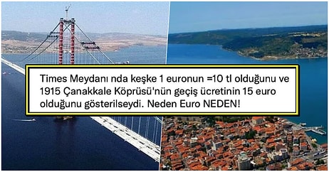 Yeni Çanakkale Köprüsü Geçiş Ücretinin Türk Lirası Yerine Euro Bazında Olması Sosyal Medyanın Gündemine Oturdu