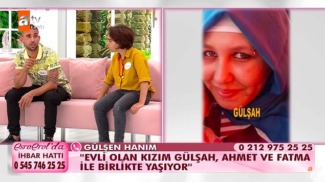 Sonunda da Gülşah'ın annesi bağlandı yayına. Fatma ve Ahmet'in doğruları söylemediğini, kızı ve bu ikilinin birlikte yaşadığını açıkladı. Hem Gülşah'a hem de Fatma'ya Ahmet'in şiddet uyguladığını ekledi.