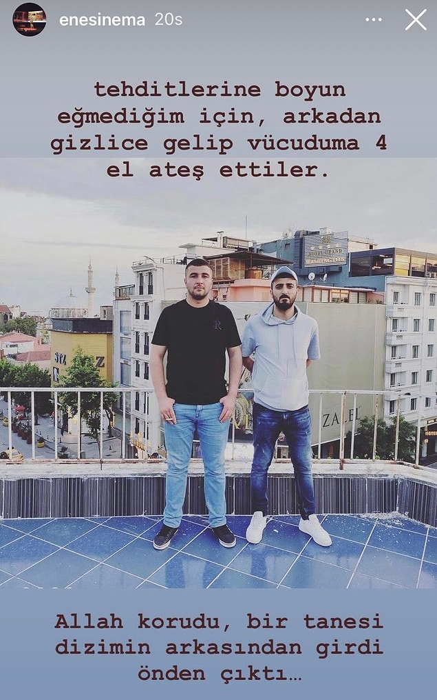Bu başıboşlukta da korkulan oldu ve çete üyelerinden bazıları Enes Kaya'ya sokak ortasında silahlı saldırı düzenlendi.