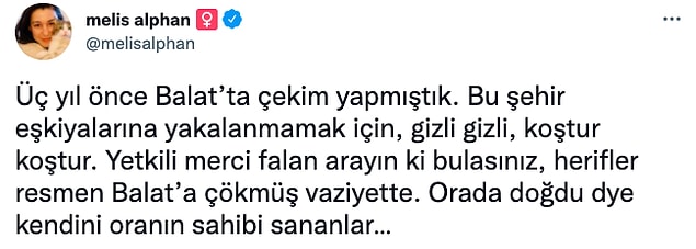 Sosyal medya hesabından saldırıyı ve Kaya'nın sesini duyurmaya çalışan gazeteci Melis Alphan da yıllar önce bu çeteye yakalanmamak için gizli gizli çekim yaptıklarını söyledi.