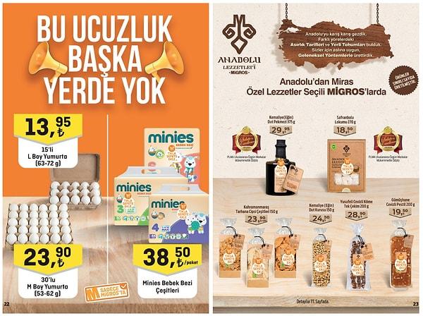 11. Migros tarafından seçilmiş Anadolu Lezzetleri uygun fiyatlara satışta olacak.