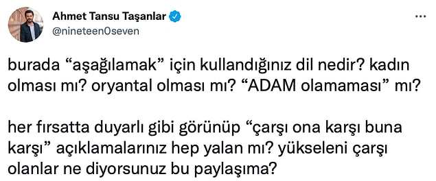 Ve birçok kişi Beşiktaş gibi büyük bir spor kulübünün bu tarz bir paylaşım yapmasına sessiz kalmadı.