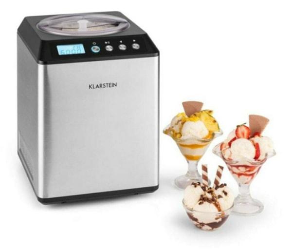 6. Klarstein Vanilla Sky dondurma yapma makinesi ile evde daha sağlıklı dondurmalar yapın...