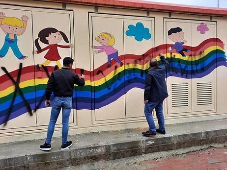 Ülkü Ocakları Çocuklar İçin Çizilen Gökkuşağını Karaladı: LGBTİ'yi Temsil Ediyor
