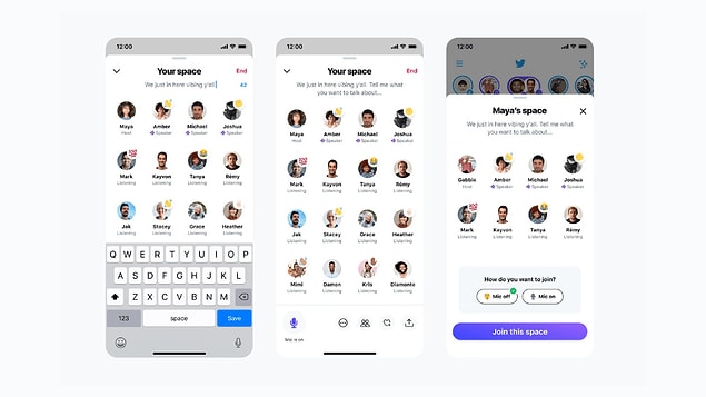 Clubhouse'a benzerliği ile öne çıkan Twitter Spaces, hem Android hem de iOS'ta aktif olarak kullanılabiliyor.