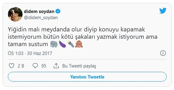 Didem Soydan takipçilerine fırsat vermeden fotoğrafı hakkında bir sürü tweet atmıştı.