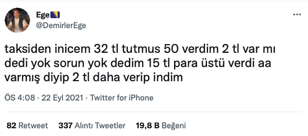 3. Sorun yok 5 lira daha alalım.