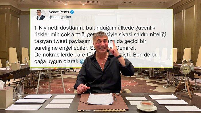 BAE’den Sedat Peker'e Twitter Engeli: Tweetleri Gazeteci Erk Acarer Paylaştı