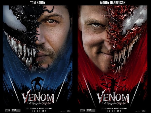 6. Venom: Let There Be Carnage filminden yeni posterler yayınlandı.