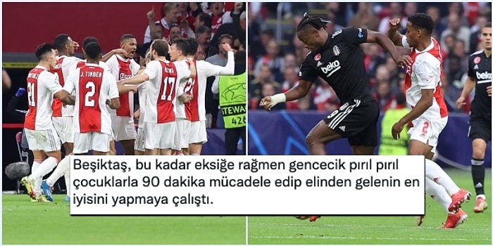 11 Eksikli Beşiktaş, Şampiyonlar Ligi'ndeki İkinci Maçında Ajax'a 2-0 Yenildi