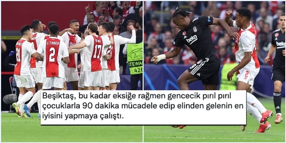 11 Eksikli Beşiktaş, Şampiyonlar Ligi'ndeki İkinci Maçında Ajax'a 2-0 Yenildi