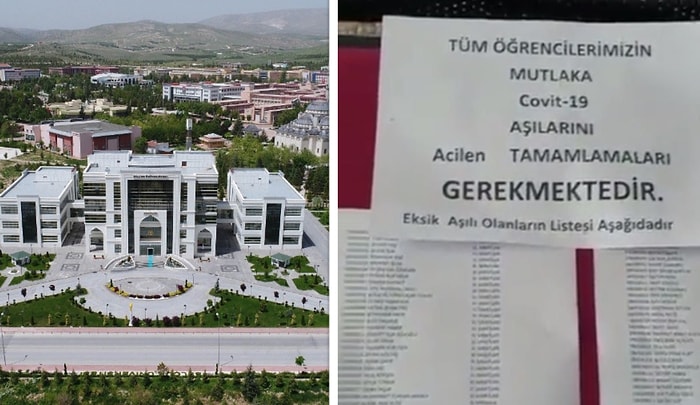 Tartışma Yaratan Uygulama: Konya Selçuk Üniversitesi'nde Aşısız Öğrencilerin İsmi Panoya Asıldı