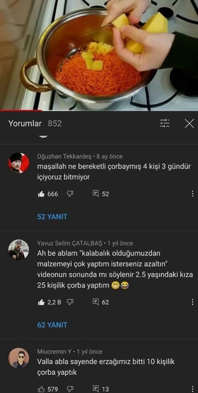 2. Silinen efsane çorba tarifi videosu tekrar gündeme düştü.