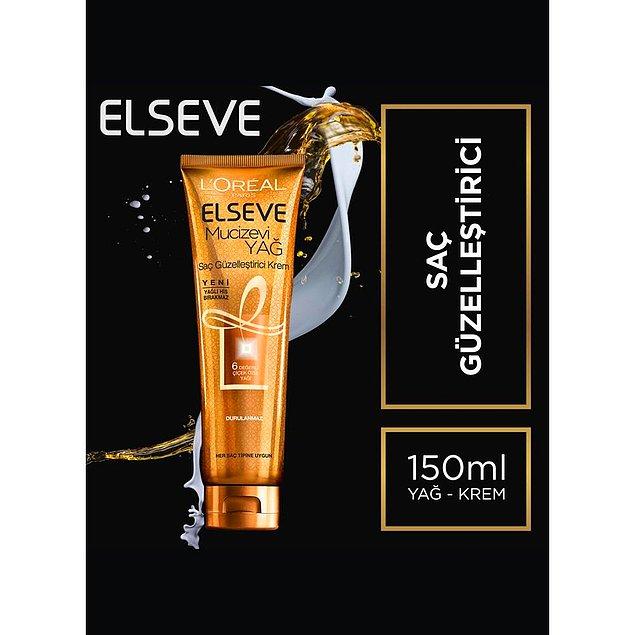 5. Elseve L'oréal Paris Mucizevi Yağ Saç Güzelleştirici Krem