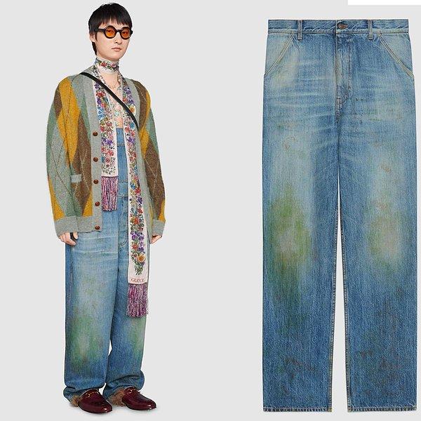 1.200 dolarlık fiyat etiketine sahip çimen desenli pantolon çok konuşulmuştu.