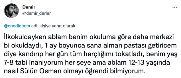 10. Ben de çok para diye abime büyük değerli para verip küçük değerlilerden alıyordum.
