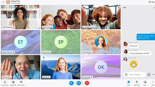 Yeni özelliklerinde sohbet pencereleri için kişileştirilebilir temalar sunan Skype, ayrıca kamera açmayan kullanıcılar için profil resimli bir arka plan imkanı yarattı.