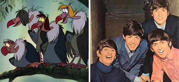 4. Стервятники из "Книги джунглей" (1967) - группа The Beatles