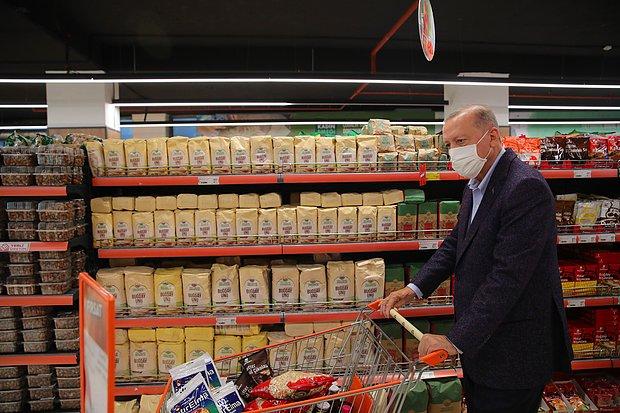 Market Alışverişi Yapan Erdoğan: 'Fiyatlar Gayet Uygun, 1000 Yeni Market İçin Talimat Verdik'