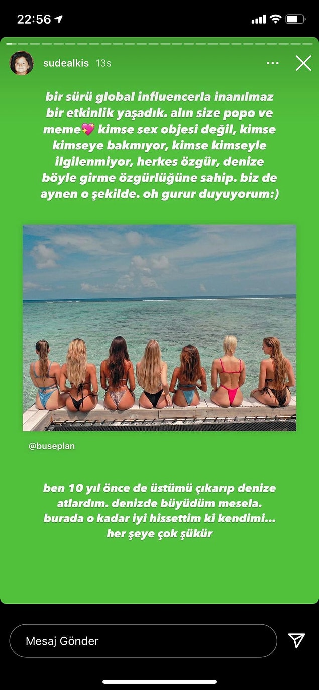 Sude öncelikle kimsenin seks objesi olmadığını ve bu pozlarla gurur duyduğunu anlattı bizlere.