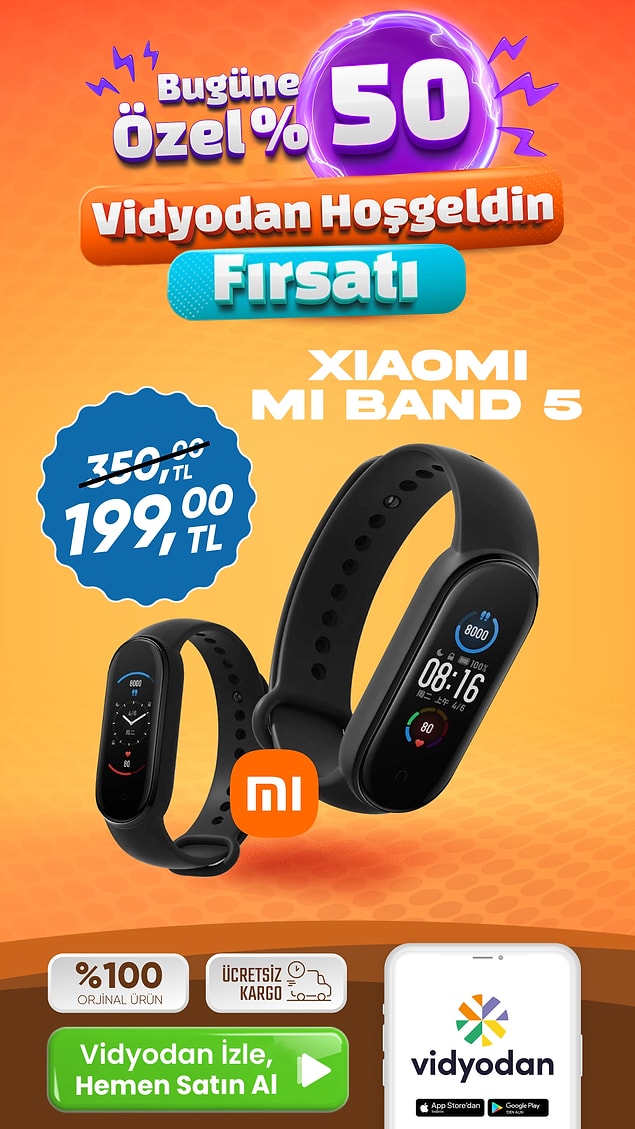 1. Son zamanların çok satan akıllı bilekliği: Mi Band 5