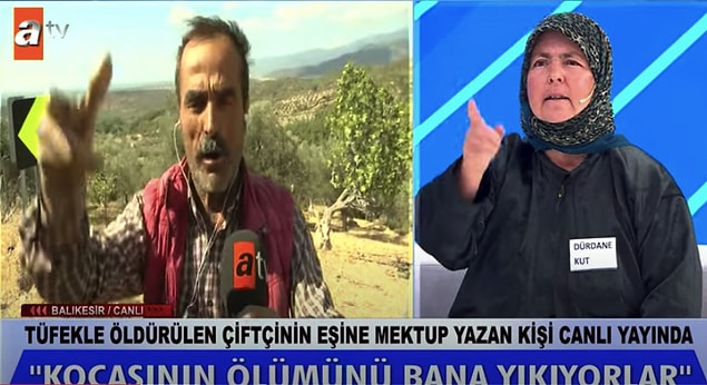 Müge Anlı mektubun ardından canlı yayına bağlanan Ramazan Şahin'e "Neden bu kadına kafayı taktın?" diye sorduktan sonra aldığı cevap ise şöyle: “Derdimi anlatmak istedim. Ama Dürdane’yi gece çocuklarını uyuttuktan sonra başkasıyla gördüm"