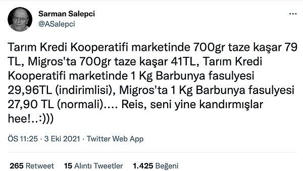 Erdoğan'ın ziyareti sonrası fiyatlarını uygun bulduğu TKK Marketleri'nin fiyatları zaten birkaç lira için sokak sokak dolaşan sıradan halk için yabancı değil.