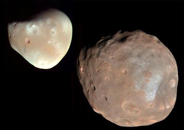 Mars'ın ayları Phobos ve Deimos'un toplamından bile daha büyük.