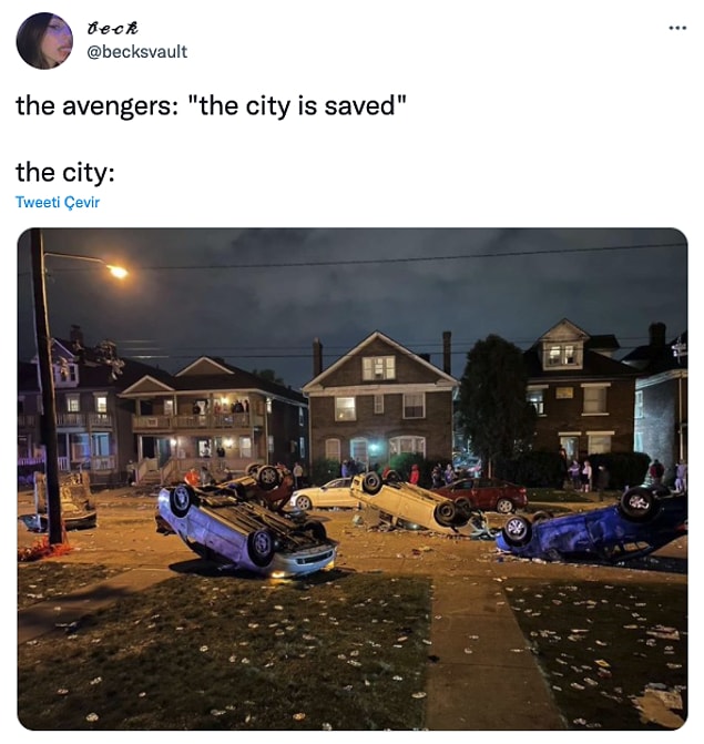 13. "Avengers: 'Şehir kurtarıldı' / Şehir: "