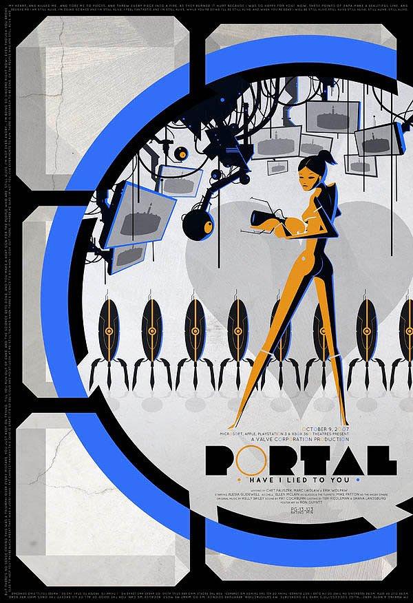 1. Valve'ın hikayesiyle benim diyen filmlere taş çıkartacak serisi Portal'ın afişleri de oyunları kadar güzel görünüyor.